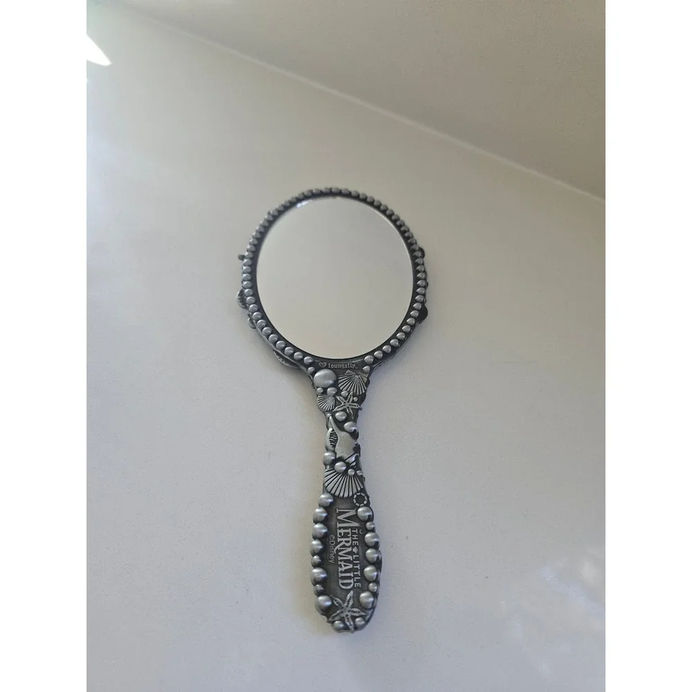 Loungefly Disney The Little Mermaid 3D Sculpted Seashell Hand Mirror Silver